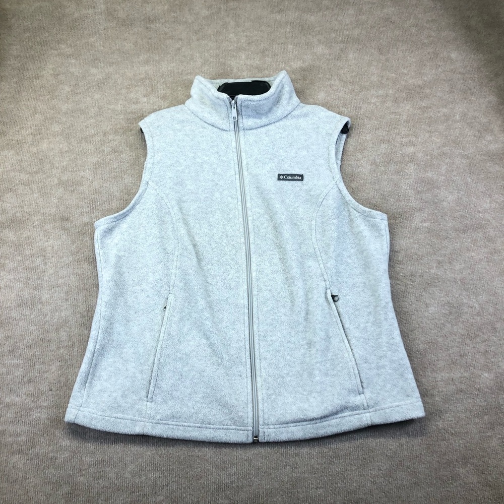 Columbia gray zip up vest size 1X